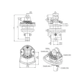 Hidraulikus forgató, 3. csoport, 3/8", 20 l/perc, maximális statikus teherbírás 3000 kg