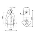 Hidraulikus rotátor függesztőcsukló BRM1-60-01, fék nélkül, 3000 kg, Ø25 mm