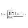 Egyenes DKOL hidraulikus tömlőcsatlakozó DN19 (20) 1SN/2SN, M27x1,5