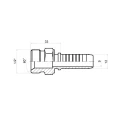 Egyenes AGR hidraulikus tömlőcsatlakozó DN12 (13) 1SN/2SN 1/2" BSP