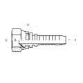Egyenes DKR hidraulikus tömlőcsatlakozó DN10 1SN/2SN 1/2" BSP