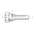 Egyenes DKR hidraulikus tömlőcsatlakozó DN12 (13) 1SN/2SN 3/8" BSP