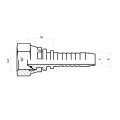 Egyenes DKR hidraulikus tömlőcsatlakozó DN6 1SN/2SN 1/4"