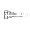 Egyenes DKR hidraulikus tömlőcsatlakozó DN6 1SN/2SN 3/8" BSP
