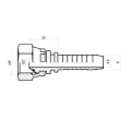 Egyenes DKR hidraulikus tömlőcsatlakozó DN8 1SN/2SN 3/8" BSP