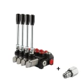 40 l/perc 4 szekciós hidraulikus vezértömb, 3× kettős működésű + 1× hidraulikus motorhoz – HT24