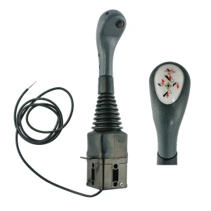 Mechanikus joystick 1 nyomógombbal, 2 Bowden-kábelhez, 14 mm-es gömbfejes csatlakozással – Indemar 6019
