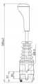 Heavy Duty mechanikus joystick 2 Bowden-kábelhez, villás csatlakozással – Indemar 3336