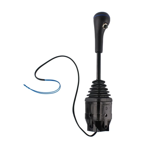 Heavy Duty mechanikus joystick 1 nyomógombbal, 2 Bowden-kábelhez, villás csatlakozással – Indemar 3356