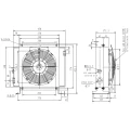 Hidraulikaolaj-hűtő ST150 A46 12V ventilátorral – 140 l/perc