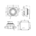 Hidraulikaolaj-hűtő ST50 230V ventilátorral és termosztáttal – 100 l/perc