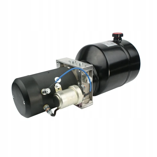 Egyszeres működésű hidraulikus tápegység 12V 1,6 kW, 2,0 cm³/ford. szivattyú, 140 bar – 4–14 l tartállyal