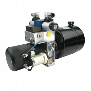 Hidraulikus tápegység 1 kettős működésű szekcióval, 24V 2,2 kW, 1,6 cm³/ford. szivattyú, 200 bar – 4–14 l tartállyal