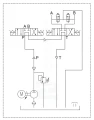 Hidraulikus tápegység 2 szekcióval: 1 kettős működésű + 1 úszóállásos, 24V 2,2 kW, 2,0 cm³/ford. szivattyú, 195 bar – 4–14 l tartállyal