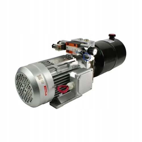 Hidraulikus tápegység 1 kettős működésű szekcióval, 380/400V 1,5 kW, 3,3 cm³/ford. szivattyú, 180 bar – 4–14 l tartállyal