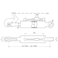 Hidraulikus felső függesztőkar CBM fogóhoroggal, 2. kategória, 570–790 mm, löket 220 mm – 120 LE-ig