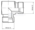 Hidraulikus sarokcsatlakozó külső/külső M14x1,5 - M14x1,5