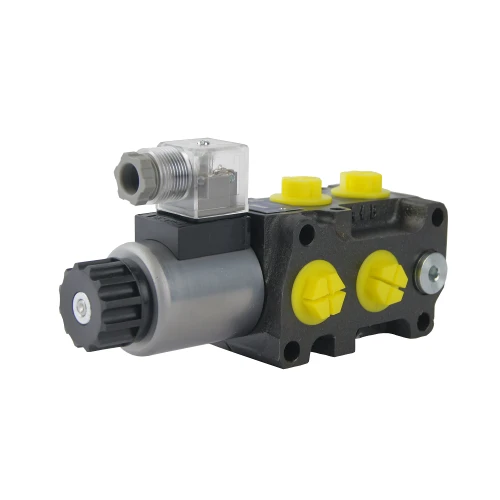 Elektromos szelep hidraulikus elválasztó 6/2 50L/min, elektromosan vezérelt 24V (rakodóhoz) Hydrotechnik24