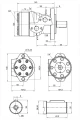 Hidraulikus motor MR folyadékszállítás: 80cm3/ford. fordulatszám: 750ford./perc tengely: 25mm