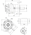 MS Hidraulikus motor, folyadékszállítás: 80cm3/ford. fordulatszám: 810ford./perc tengely: 32mm
