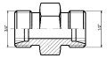 Egyenes hidraulika csatlakozó 3/4" - 1/2"