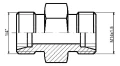 Egyenes hidraulika csatlakozó 1/4" - M14x1,5
