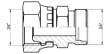Egyenes hidraulikus csatlakozó belső/külső menet 3/4" - 3/4"