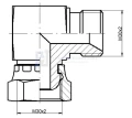 Hidraulikus sarokcsatlakozó belső/külső M30x2 - M30x2