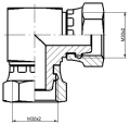 Hidraulikus sarokcsatlakozó belső/belső M30x2 - M30x2