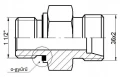 Egyenes hidraulika csatlakozó homloktömítéssel 1 1/2" - M36x2