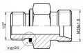 Egyenes hidraulika csatlakozó homloktömítéssel 1/2" - M26x1,5