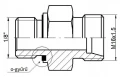 Egyenes hidraulika csatlakozó homloktömítéssel 1/8" - M16x1,5