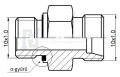 Egyenes hidraulika csatlakozó homloktömítéssel M10x1,0 - M10x1,0