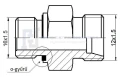 Egyenes hidraulika csatlakozó homloktömítéssel M16x1,5 - M12x1,5