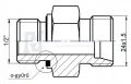 Egyenes hidraulika csatlakozó homloktömítéssel 1/2" - M24x1,5
