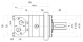 BMT Hidraulikus motor, folyadékszállítás: 250cm3/ford. fordulatszám: 496ford./perc forgatónyomaték: 730Nm tengely: 40mm