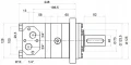 BMT Hidraulikus motor, folyadékszállítás: 800cm3/ford. fordulatszám: 154ford./perc forgatónyomaték: 1520Nm tengely: 40mm