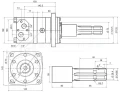 BMT Hidraulikus motor, folyadékszállítás: 160cm3/ford. fordulatszám: 622ford./perc forgatónyomaték: 470Nm tengely: Kardán