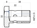 Csavar szemes csatlakozóhoz menet: M27x1.5 szemház magassága: 22mm
