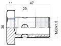 Csavar szemes csatlakozóhoz menet: M30x1.5 szemház magassága: 29mm