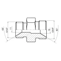 Egyenes hidraulika csatlakozó 5/8" - 1/2"