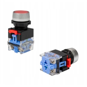 Piros elektromos kapcsoló, 10A, 500V AC
