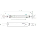 Kettős működésű hidraulikus munkahenger 50/30, hossz: 520mm lökethossz: 275mm