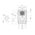 HMRV 63 1:60 csigakerék, B5 típusú karima, Motortengely átmérője: 19mm