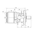 14 kW-os 300 ford./perces BMRY 200 hidraulikus motor 450 Nm-ig megnövelt tengelynyomatékkal