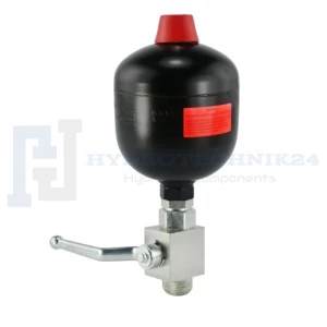 Membrános 1 literes, golyóscsapos  hidraulikus akkumulátor. Töltési nyomás a  szerint választás
