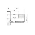 Csavar szemes csatlakozóhoz menet: M16x1.5 szemház magassága: 16mm