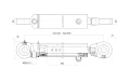 Egyszeres működésű hidraulikus munkahenger 63/36, hossz: 442mm lökethossz: 160mm