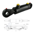 Kettős működésű hidraulikus munkahenger 63/36, hossz: 442mm lökethossz: 160mm