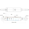 Kettős működésű hidraulikus munkahenger 50/40, hossz: 1090mm lökethossz: 850mm rögzítőkonzollal